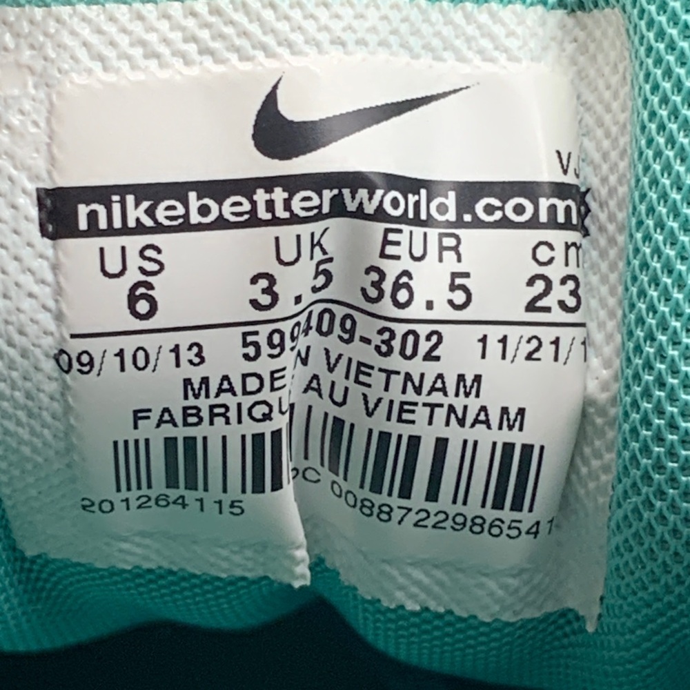 Nike Air Max Thea Teal Orange Running Shoes 599409-302 Women’s Sz 6 - Picture 5 of 10